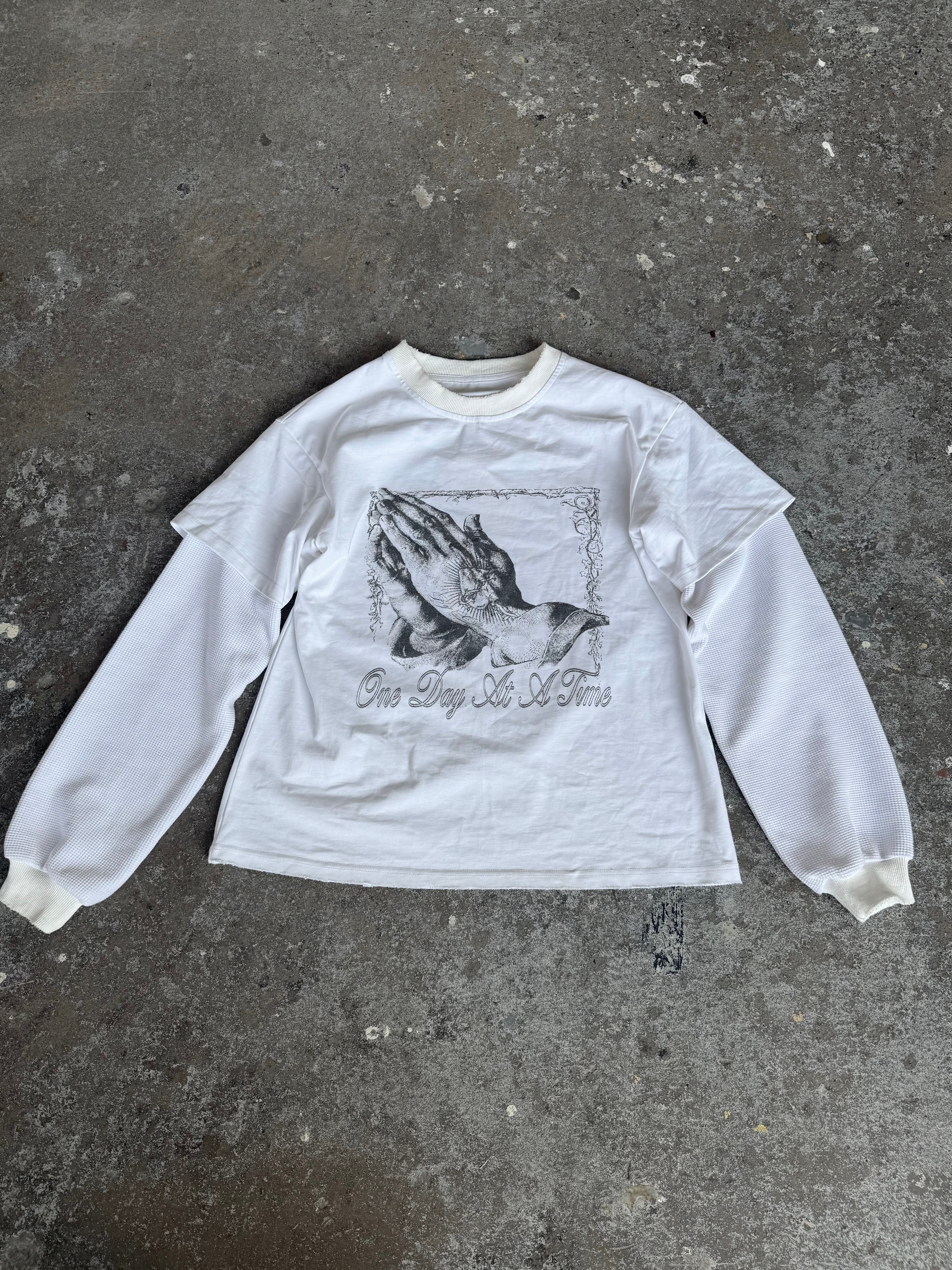 “ONE DAY AT A TIME” LAYERED TEE