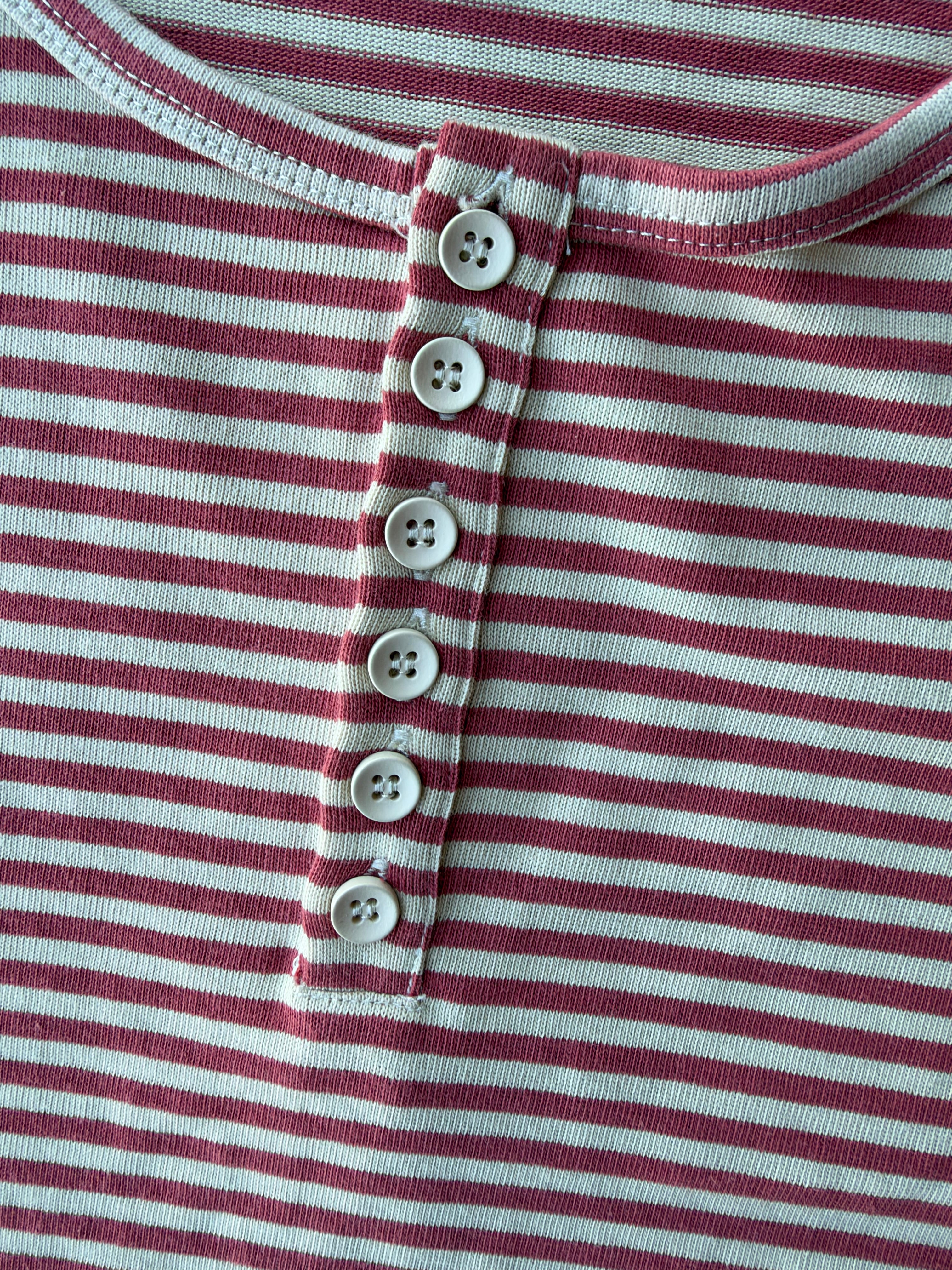 “Autumn” Striped Henley Shirt
