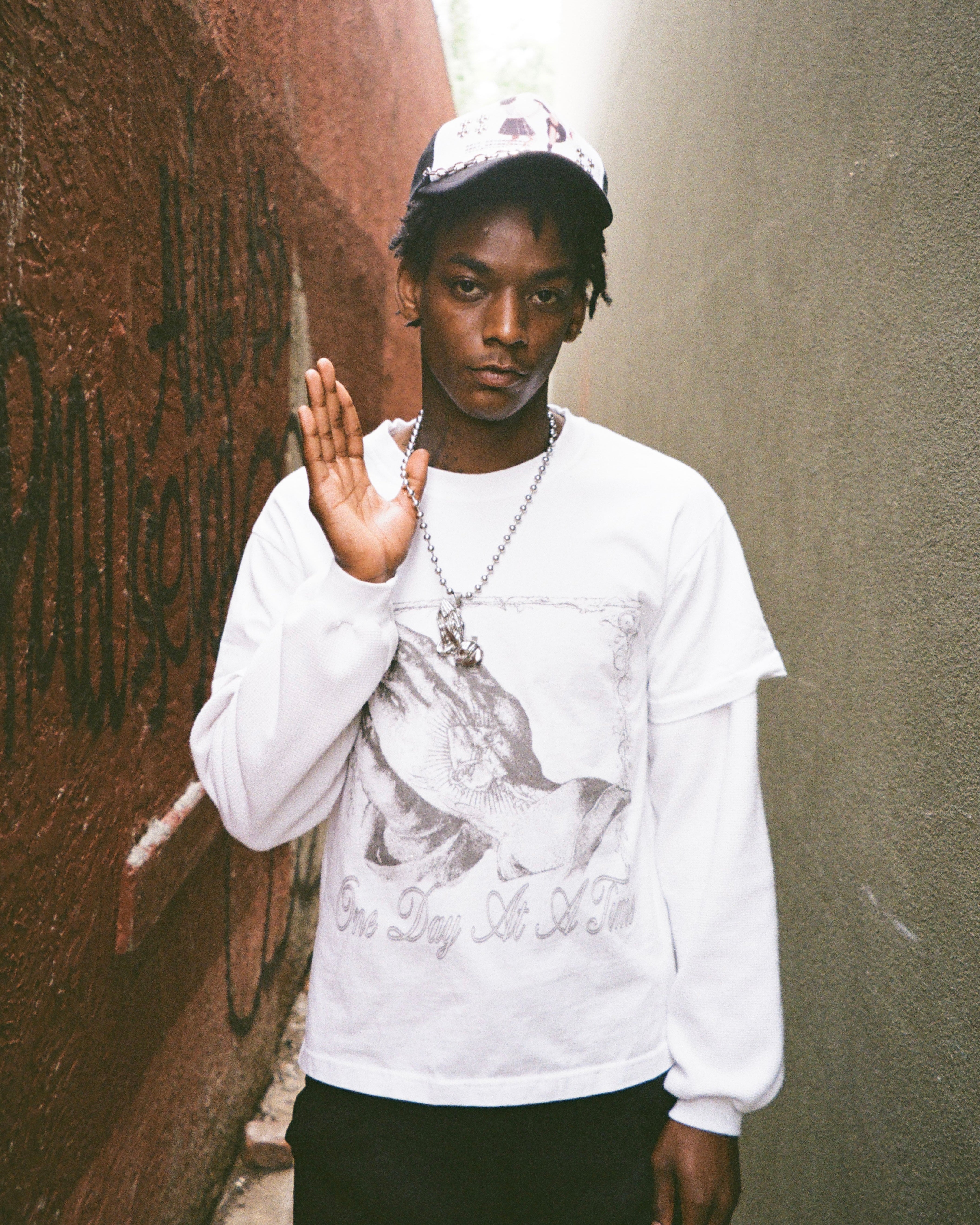 “ONE DAY AT A TIME” LAYERED TEE