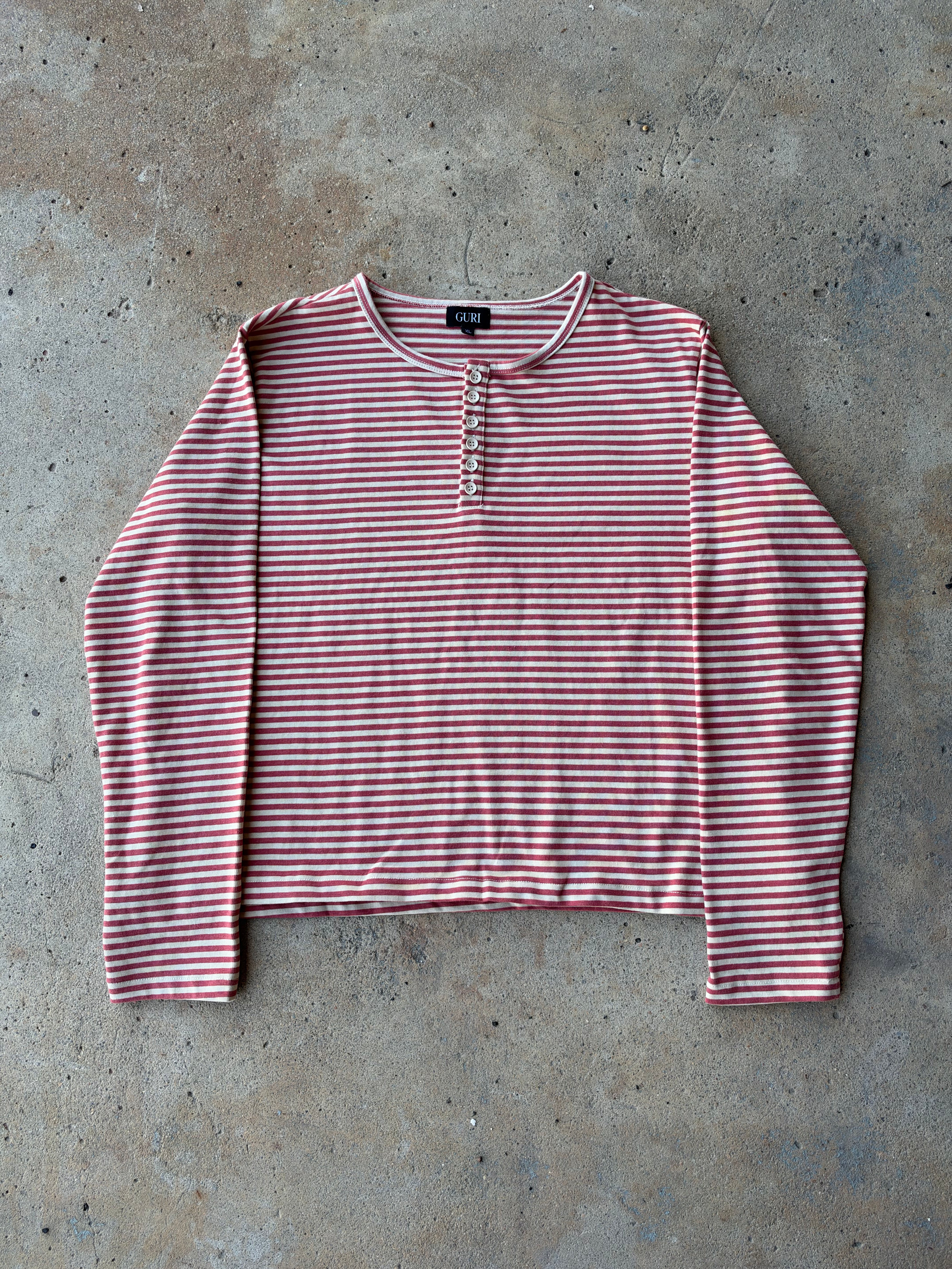 “Autumn” Striped Henley Shirt