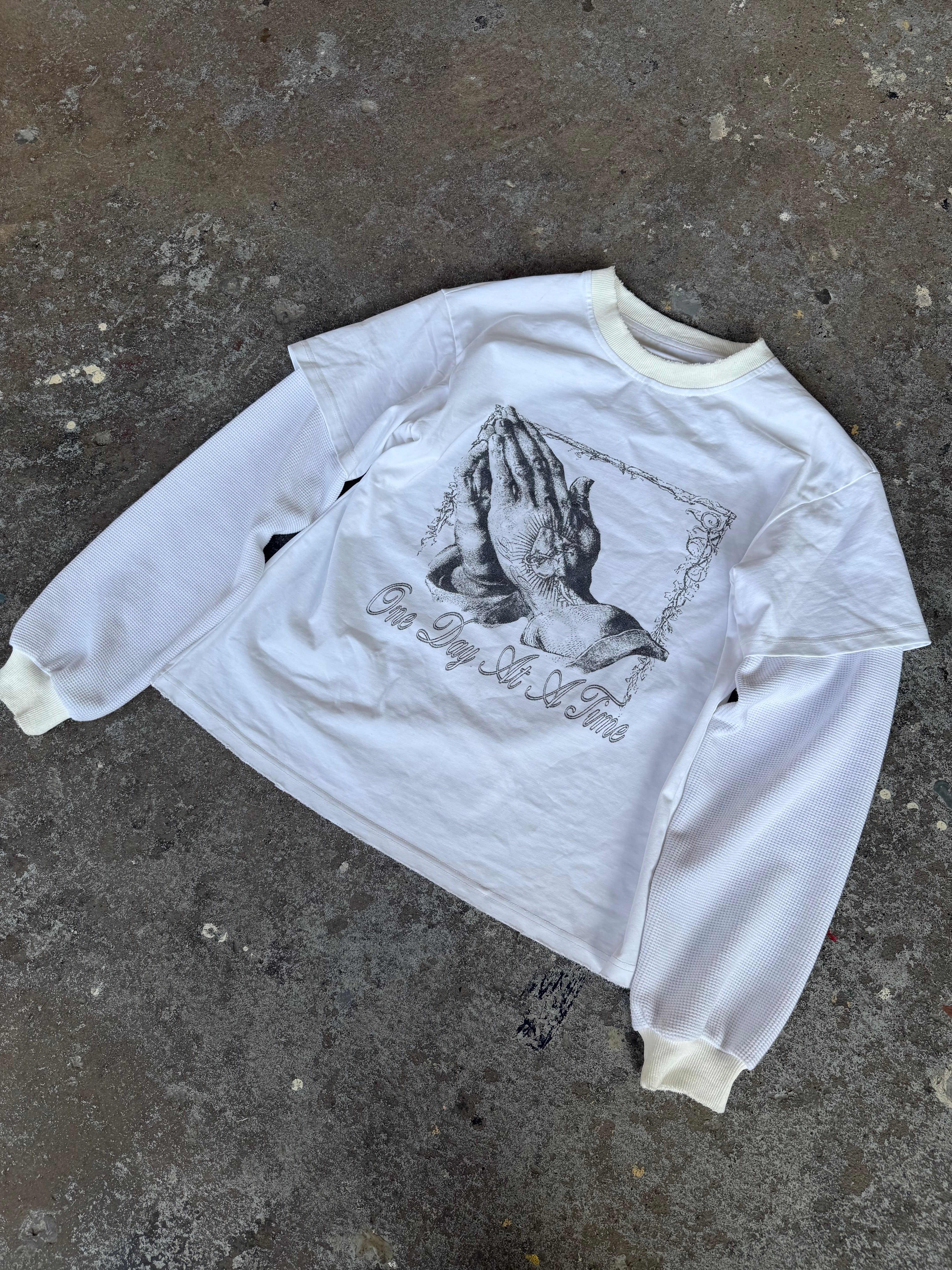 “ONE DAY AT A TIME” LAYERED TEE