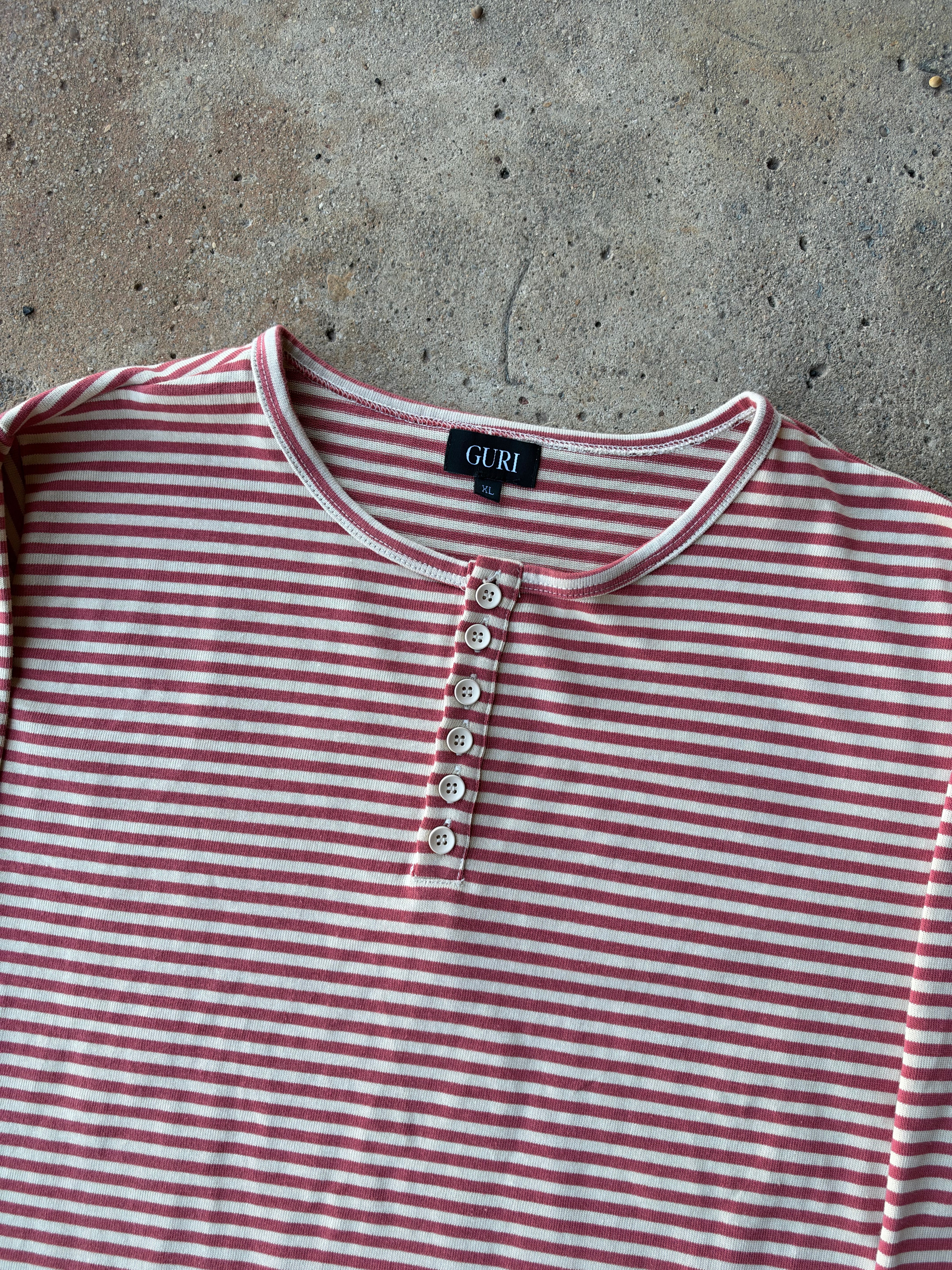 “Autumn” Striped Henley Shirt